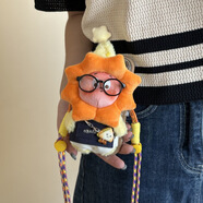 MPPMCK星星人手機背夾斜跨掛繩馬路女鯊手三明治可調節可愛(ài)毛絨玩偶禮物 三明治小太陽(yáng)星星人手機背夾