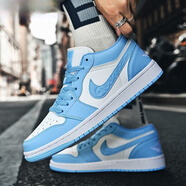 2025新款秋冬季經(jīng)典空軍一號aj低幫板鞋男女情侶款透氣休閑運動(dòng)鞋 空軍NK北卡藍 43 (265mm) 標準碼