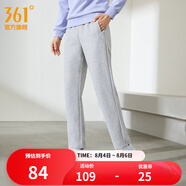 361度運(yùn)動(dòng)褲男春秋季新款舒適直筒針織長(zhǎng)褲修身絨衛(wèi)褲御寒保暖 【女】淺瓦花灰【4710D】 M