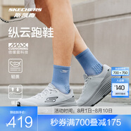 斯凱奇（Skechers）縱云跑鞋丨2025新品男女同款超輕緩震透氣專業(yè)公路跑步鞋 男款-灰色/GRY 44