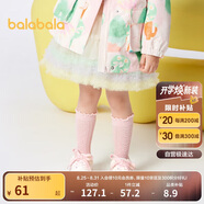 巴拉巴拉童裝兒童裙子寶寶半身裙女童短裙2024春裝洋氣蓬蓬裙208124112001