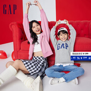Gap【成毅代言】女裝春秋LOGO連帽法式圈織軟衛(wèi)衣外套402167 粉紅色 XS (155/76A)亞洲尺碼