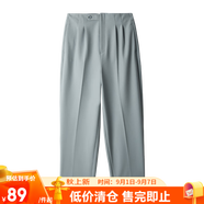網(wǎng)易嚴(yán)選春夏神褲微彈高腰顯瘦西裝褲錐形褲女通勤輕復(fù)古時(shí) 淺灰藍(lán)*錐形褲 L (170/72A)