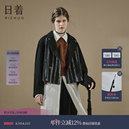 日著(zhù)東方簡(jiǎn)奢風(fēng)女裝條紋西裝領(lǐng)毛呢外套2024秋新款氣質(zhì)高級短款大衣 書(shū)信條現貨 XL