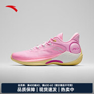 安踏（ANTA）速戰(zhàn)6丨PG7科技籃球鞋穩(wěn)定支撐防滑耐磨運動鞋112511601 熒光嫩粉/雪花白-5 44.5 (275mm)