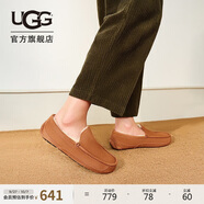 UGG秋季男士舒適平底圓頭純色休閑鞋樂福鞋 1115149CHE|栗色40