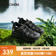 斯凱奇（Skechers）新款男鞋戶外厚底減震休閑溯溪涼鞋透氣舒適沙灘鞋237581 黑色/黃色/BKYL 41