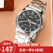 卡西歐（CASIO） 卡西歐(CASIO)男表休閑簡(jiǎn)約石英皮帶手表學(xué)生腕表商務(wù)送男友禮物 MTP-V006D-1B2