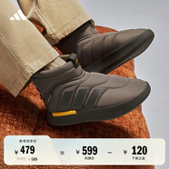 adidas ADIPUFF面包鞋柔軟舒適保暖中幫棉鞋阿迪達斯官方輕運動(dòng) 巖層橄欖綠/暗橄欖綠/銀灰黃 40.5