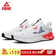 匹克（PEAK）男鞋 網(wǎng)面跑步鞋 運(yùn)動(dòng)鞋防滑跑鞋輕便舒適 秋冬革面休閑男士鞋 大白-DH230417 41