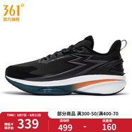 361度男鞋運(yùn)動(dòng)鞋秋季新款361度男防護(hù)跑鞋 曜石黑/數(shù)字青藍(lán) 41
