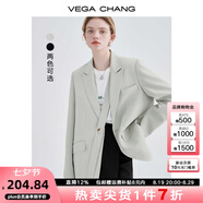VEGA CHANG【現(xiàn)貨】小西裝女2025年秋季新款法式小眾寬松顯瘦女士西服外套 淡抹茶色 L