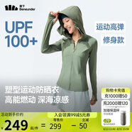 蕉下（beneunder）運(yùn)動(dòng)防曬衣女AL900辣妹防曬服防紫外線顯瘦戶外木野綠L