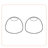 邁從（MCHOSE）適配品吉高耳塞套MC邁從T5藍牙耳機套NUOXI諾西T2耳帽MCT2硅膠耳套MCT5軟膠塞頭MCHOSE志仕TWS真無(wú) 【耳套】中號2對 【黑色】用于諾西/邁從MC-T2、T5