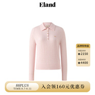 ELAND【可機洗羊毛】衣戀毛衣女甜美風長袖直筒顯瘦上衣25夏新款 粉色(25)Pink L /170