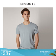 巴魯特（Brloote）男短袖T恤時尚休閑色圓領(lǐng)體恤衫夏季 淺灰 190/108A