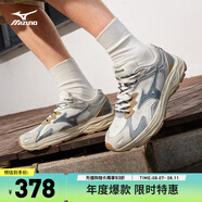 美津濃（MIZUNO）男女跑步鞋 緩震透氣 網(wǎng)面拼接 反光標(biāo)識(shí) RACER S 01/丹寧  38