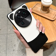 羽唐 OPPO Find X6Pro手機殼熊貓耳朵鏡頭全包防摔oppofindx6保護套高級簡(jiǎn)約商務(wù) OPPO Find X6Pro【熊貓配色*大孔】