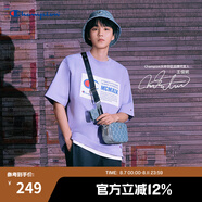 Champion【王俊凱同款】冠軍T恤24春夏新款美式潮流字母印花圓領(lǐng)寬松短袖 紫色 L