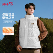 班尼路（Baleno）加厚保暖背心男美式青少年男裝衣服馬甲男無(wú)袖打底衫坎肩純色上衣