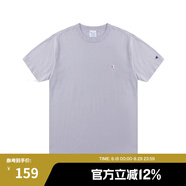 Champion冠軍棉T恤男夏季美式復(fù)古運(yùn)動(dòng)情侶圓領(lǐng)簡約多巴胺穿搭短袖上衣女 香芋紫 XXL
