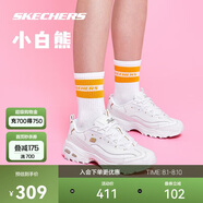 斯凱奇小白熊|透氣情侶增高厚底百搭小白鞋女復(fù)古休閑老爹鞋男運(yùn)動(dòng)鞋