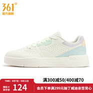 361度【商場(chǎng)同款】女運(yùn)動(dòng)鞋秋季新款女板鞋 羽毛白/薄紗藍(lán) 35