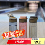 樂扣樂扣（LOCK&LOCK）運動水杯男女便攜茶杯塑料杯帶茶網(wǎng)水杯子 ABF762GRY- 550ml