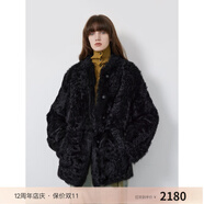 付智恩晨霧童話 進口托斯卡納半卷皮草外套高級質感立領皮毛一體 經(jīng)典黑-長款 M