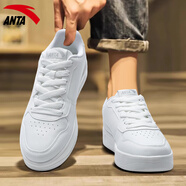 安踏（ANTA）輕松板鞋男低幫輕便2025新款秋季厚底小白鞋青少年休閑運動(dòng)鞋 -1紙莎白 40