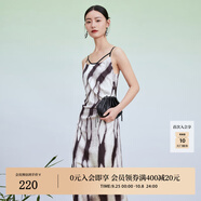 迪賽尼斯（DESIGNICE）夏季新款花色時(shí)尚歐美性感扎染吊帶度假風(fēng)連衣裙 花色 L
