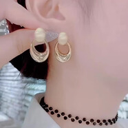 簡(jiǎn)約百搭珍珠耳環(huán)韓版經(jīng)典幾何橢圓耳環(huán)女氣質(zhì)銀針耳釘簡(jiǎn)約耳飾 【大師設計款】幾何橢圓耳環(huán)