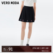 VEROMODA2023新款中腰百褶A字裙度假風(fēng)短裙半身裙女 黑色-S59 155/60A/XS/R