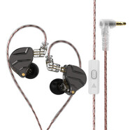 QKZ新款可插拔HiFi合金耳機(jī)有線入耳式高音質(zhì)發(fā)燒電競(jìng)fps游戲電腦 奢華[黑色]帶麥+送耳機(jī)包