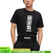 胡戈.波士奢侈品潮牌男士短袖Bruce Le中性t恤紀(jì)念李小龍 16057584 Black 2XL
