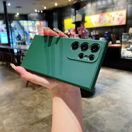 機旺馬適用三星S25精孔磨砂TPU直邊A53A15保護套note20魔方硅膠手機殼 直邊-暗綠 三星S25 EDGE