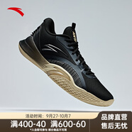 安踏（ANTA）風(fēng)洞5丨低幫籃球鞋秋新款運(yùn)動(dòng)鞋男緩震透氣實(shí)戰(zhàn)場(chǎng)外籃球鞋 【網(wǎng)面】基礎(chǔ)黑-4 42.5