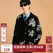MLMR MY LIFE MY RULES冬季新款寬松提花設(shè)計針織衫上衣情侶款男士毛衣M2332400 黑色 M 175