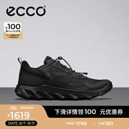 愛(ài)步（ECCO）運動(dòng)鞋男鞋 戶(hù)外徒步鞋輕便透氣跑步鞋男士休閑鞋厚底 驅動(dòng)820264 黑色82026451052 39
