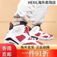 耐克（NIKE）Air Jordan 6 AJ6胭脂紅 白紅 高幫籃球鞋21年CT8529-106 384665- 384665-106GS 40