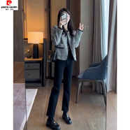 皮爾卡丹早春季穿搭一整套小香風外套女2025新款微胖女裝今年流行兩件套裝 單外套【韓劇穿搭/微胖顯瘦遮肉/歐貨時尚套裝/網(wǎng)紅 2XL 優(yōu)質(zhì)版