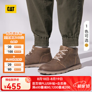 CAT卡特馬丁靴工裝靴男鞋牛皮休閑通勤新復(fù)古回潮高幫皮靴P725612 淺褐色 44