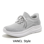 凡客誠品（VANCL）官方店 輕便飛織閃穿休閑鞋男士運動(dòng)透氣百搭通勤鞋 灰白色 45