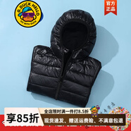 G.DUCKKIDS免洗兒童輕薄羽絨服男童女童大中小童寶寶冬季短款外套易打理 黑色 150cm