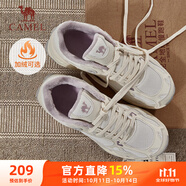 駱駝（CAMEL）漫游復(fù)古慢跑鞋女加絨運(yùn)動(dòng)鞋子 K23S09L7014A 米白/香芋紫 36