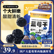 三只松鼠每日藍莓干500g 蜜餞果干酸甜休閑零食下午茶孕婦兒童健康零食