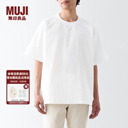 無(wú)印良品（MUJI）男式 涼感 圓領(lǐng)短袖T恤 舒適涼爽 男夏裝t恤 ACC25A3S 白色 L (175/100A)