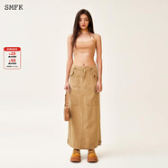 SMFKAncient Myth 野馬工裝長(zhǎng)裙 UD031F 女士氣質(zhì)闊腿直筒裙廢土風(fēng) 小麥色 S