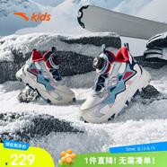 安踏兒童男小童棉鞋冬季舒適保暖兒童運動加絨鞋低幫搭扣A312349902H