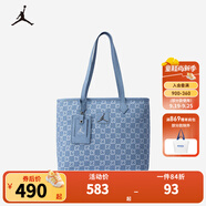 NIKE JORDAN 耐克AJ男女23號牛仔托特包新款手提包大容量學生單肩包 牛仔藍 8/20【35*27*15cm 約14.1L】